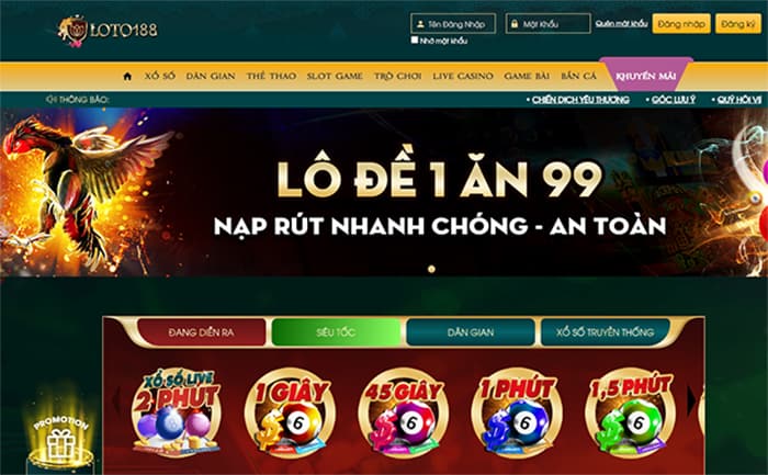 Slot game loto188
